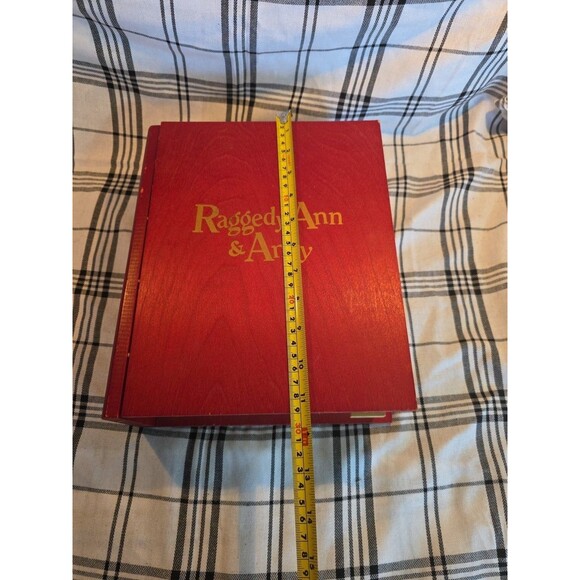 Vintage Raggedy Ann & Andy Book Shaped Wooden Storage Box Decoration - Picture 13 of 15
